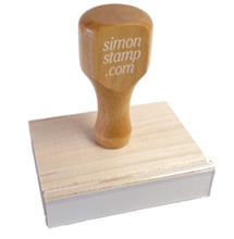 3/4 x 2  (19mm x 50mm) Wood Hand Stamp.