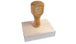 2 1/2 x 3  (63mm x 76mm) Wood Hand Stamp.