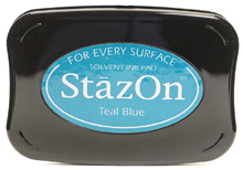 StazOn Ink Pad - TEAL BLUE