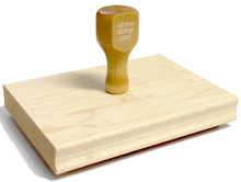 5 x 9  (125mm x 228mm) Wood Hand Stamp.