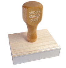 1&quot; x 1&quot;  (25mm x 25mm) Wood Hand Stamp.