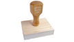 2 1/2&quot; x 4&quot;  (63mm x 100mm) Wood Hand Stamp