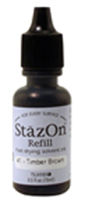 StazOn Refill Bottle - TIMBER BROWN